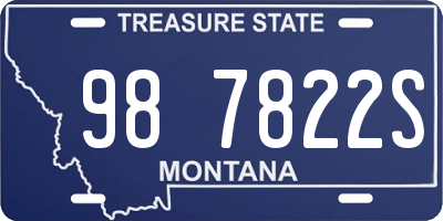 MT license plate 987822S