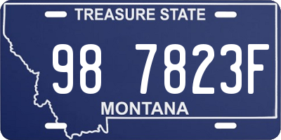 MT license plate 987823F