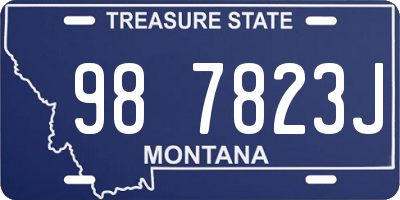 MT license plate 987823J