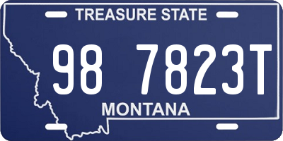 MT license plate 987823T