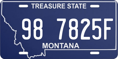 MT license plate 987825F