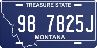 MT license plate 987825J