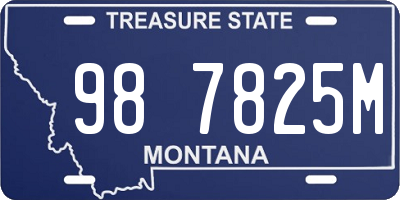 MT license plate 987825M