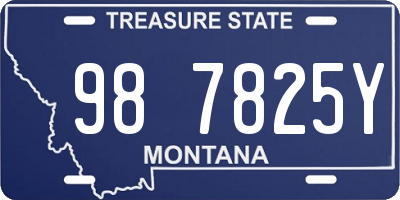 MT license plate 987825Y