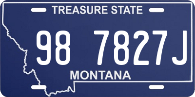 MT license plate 987827J