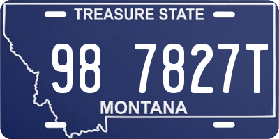 MT license plate 987827T