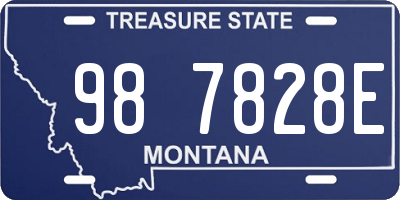 MT license plate 987828E