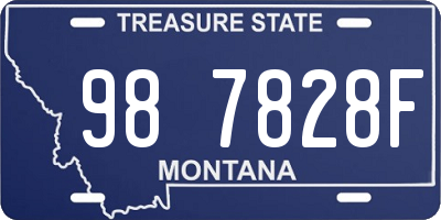 MT license plate 987828F