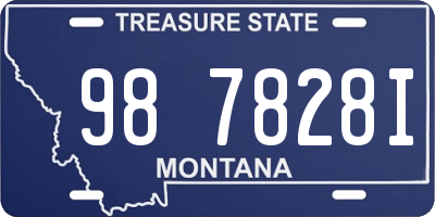 MT license plate 987828I