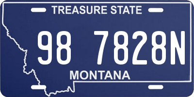 MT license plate 987828N