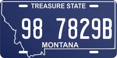 MT license plate 987829B