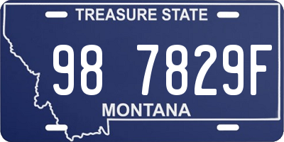 MT license plate 987829F