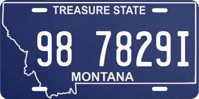 MT license plate 987829I