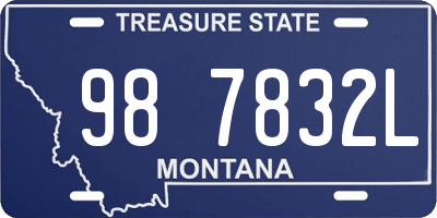 MT license plate 987832L