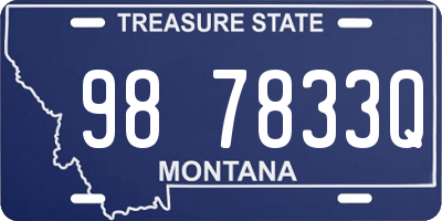 MT license plate 987833Q