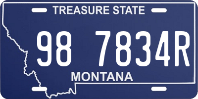 MT license plate 987834R