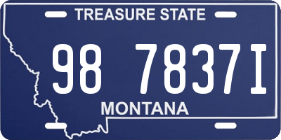 MT license plate 987837I