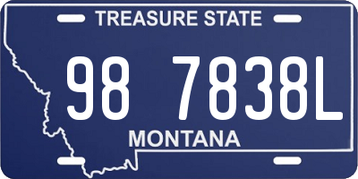 MT license plate 987838L