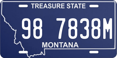 MT license plate 987838M