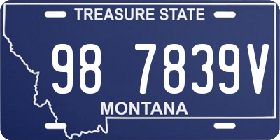 MT license plate 987839V