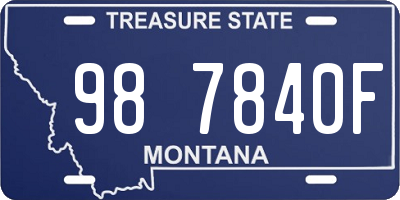 MT license plate 987840F