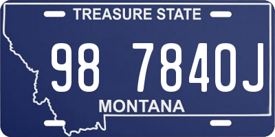 MT license plate 987840J