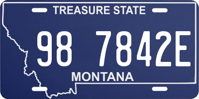 MT license plate 987842E