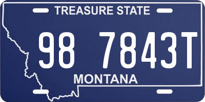 MT license plate 987843T