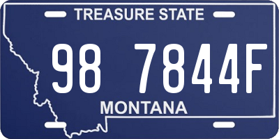 MT license plate 987844F