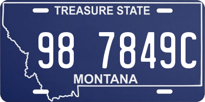 MT license plate 987849C