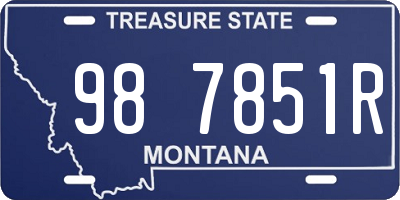 MT license plate 987851R