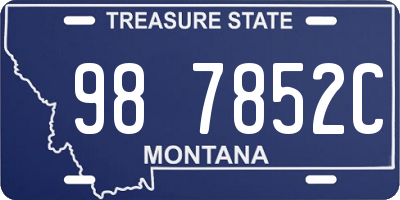 MT license plate 987852C