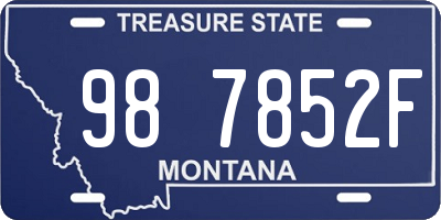 MT license plate 987852F