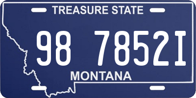 MT license plate 987852I