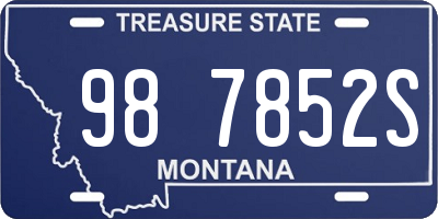 MT license plate 987852S