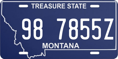 MT license plate 987855Z