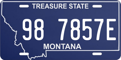 MT license plate 987857E