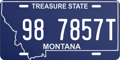 MT license plate 987857T