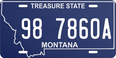 MT license plate 987860A