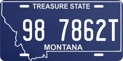 MT license plate 987862T