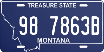 MT license plate 987863B