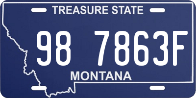 MT license plate 987863F