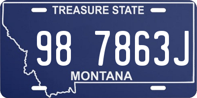 MT license plate 987863J