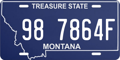 MT license plate 987864F