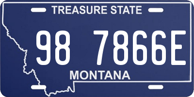 MT license plate 987866E