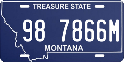 MT license plate 987866M