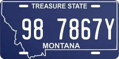 MT license plate 987867Y
