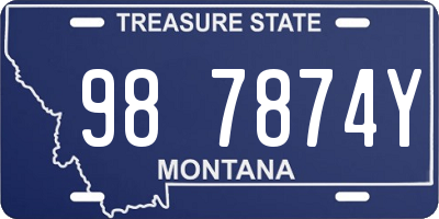 MT license plate 987874Y