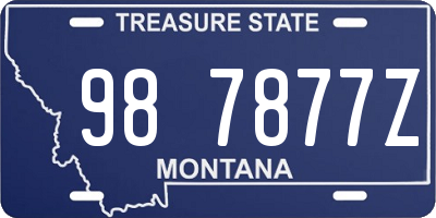 MT license plate 987877Z