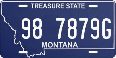 MT license plate 987879G